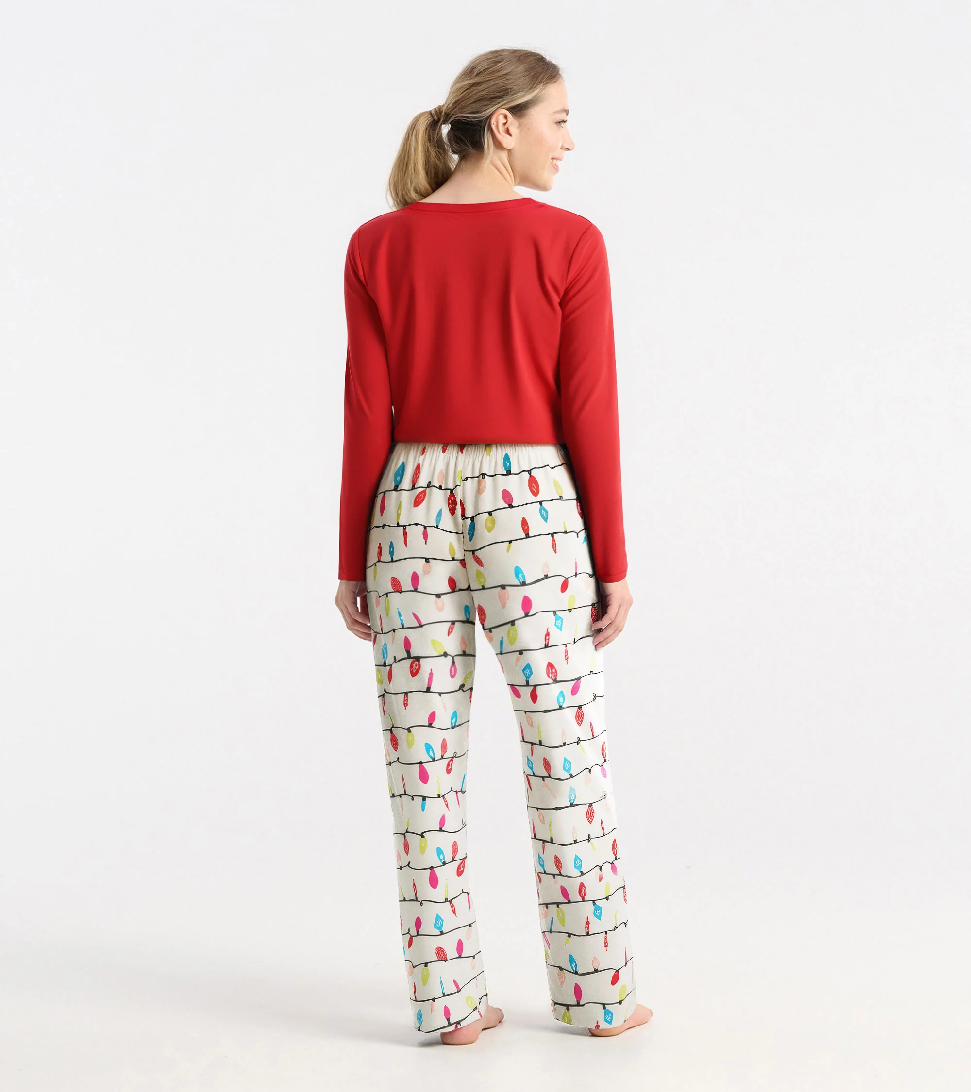 Women's Northern Lights Polyknit Pajama Pants - Image 4