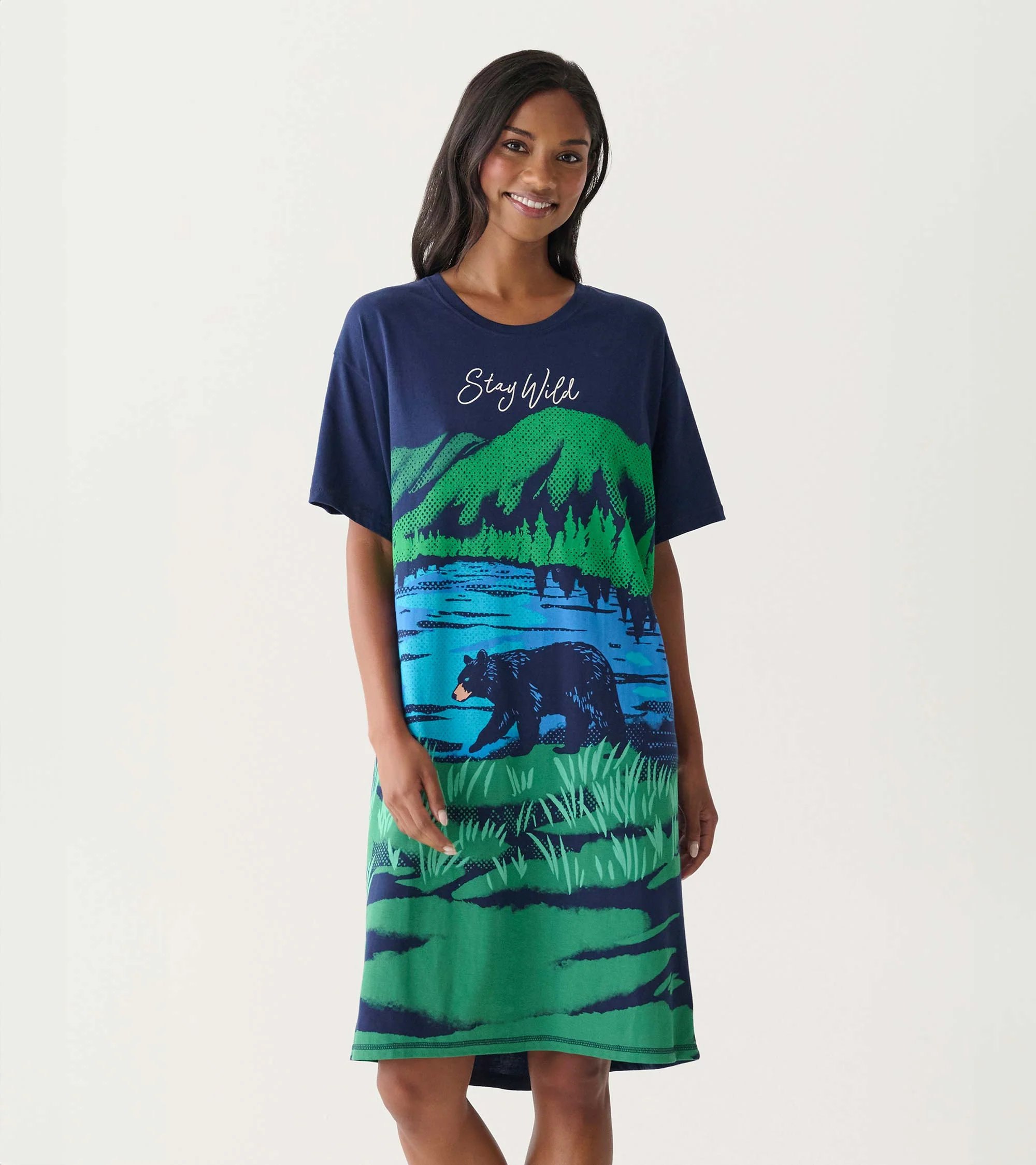 Women's Stay Wild Cotton Cotton Sleepshirt