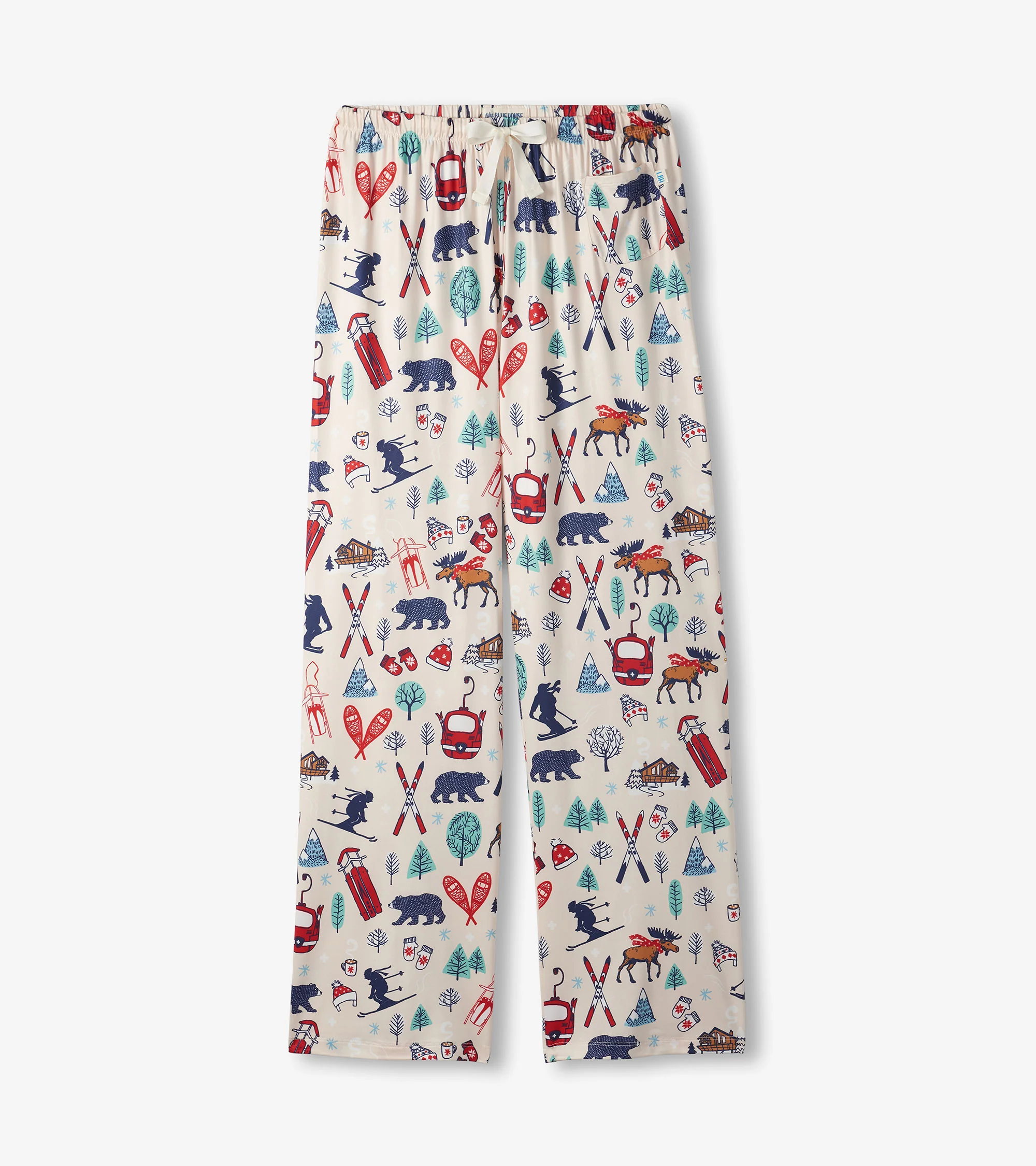 Women's Vintage Ski Polyknit Pajama Pants - Image 5