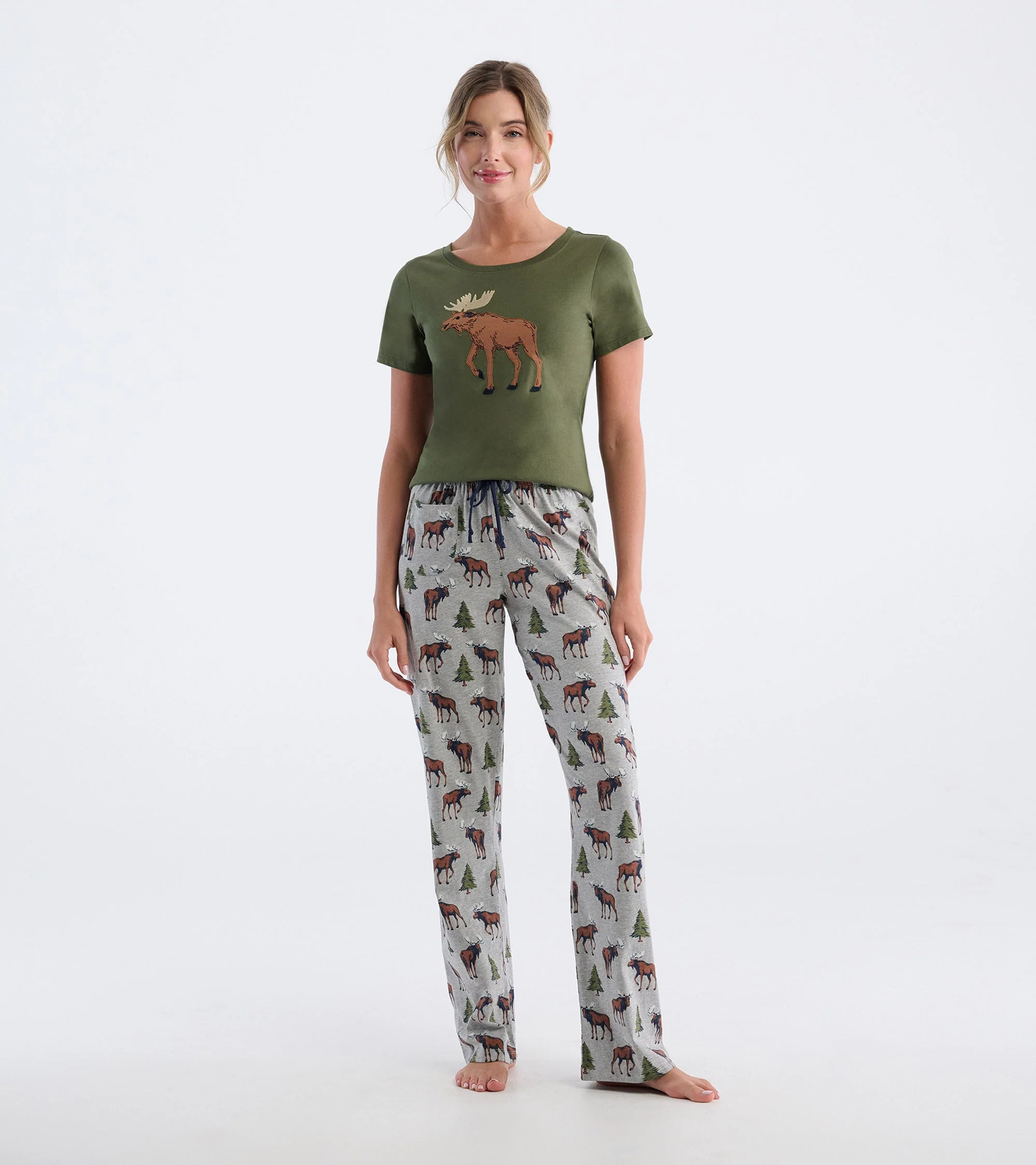 Women's Wild Moose Pajama T-Shirt - Image 3